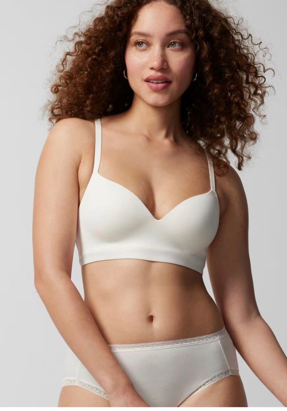 Soma Womens 34DD Enbliss Wireless Bra White Comfort Lounge NEW